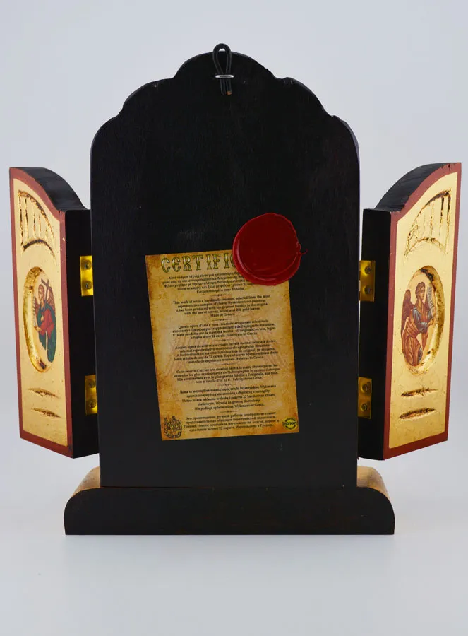 Triptych Icon Mary Help of Christians - Gold Leaf - 26 cm (pic 4)