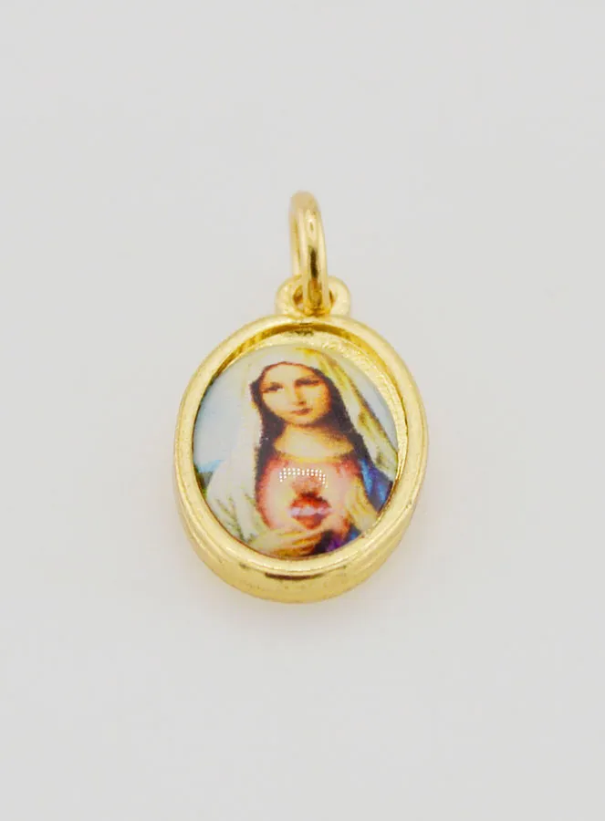 Sacred Heart of Mary Golden Medal - 1,5 cm (pic 2)