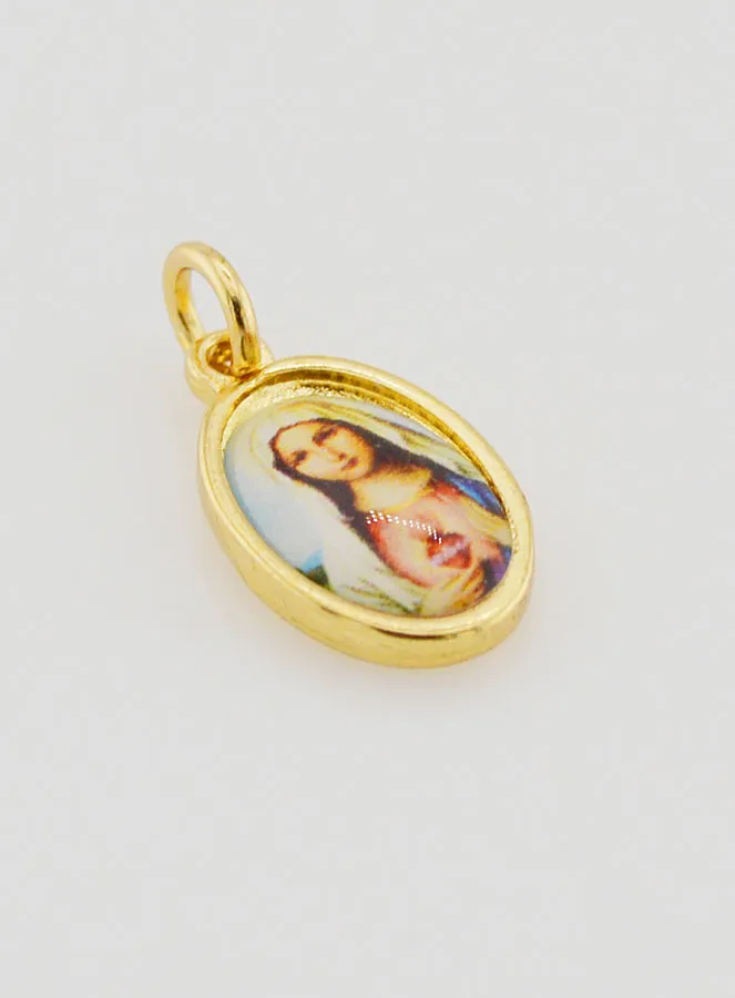 Sacred Heart of Mary Golden Medal - 1,5 cm (pic 3)