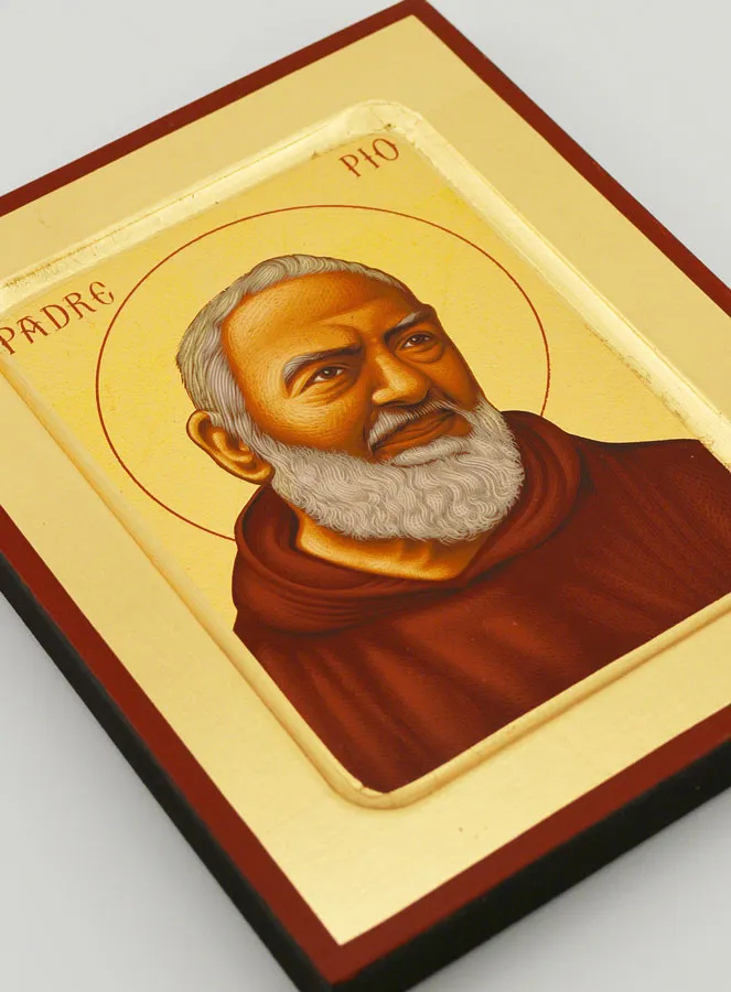 Byzantine Icon Saint Padre Pio  - 18 cm (pic 3)