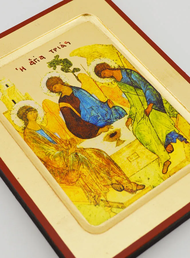 Byzantine Icon Holy Trinity of Rublev - 17 cm (pic 3)