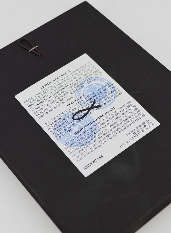 Byzantine Icon Saint Joseph with the doves - 17 cm (pic 4)