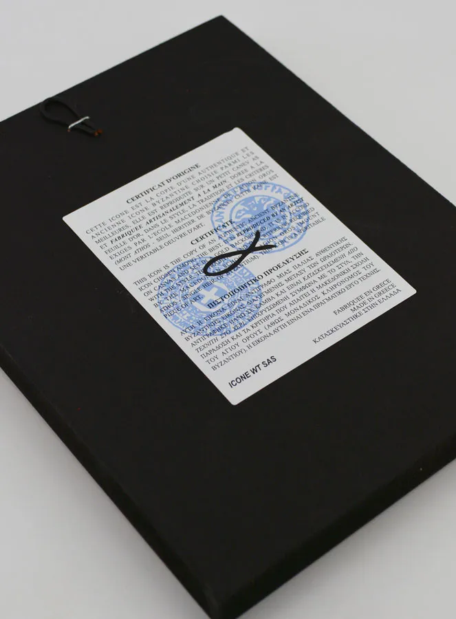 Greek Byzantine Icon Holy Trinity - 17 cm (pic 4)