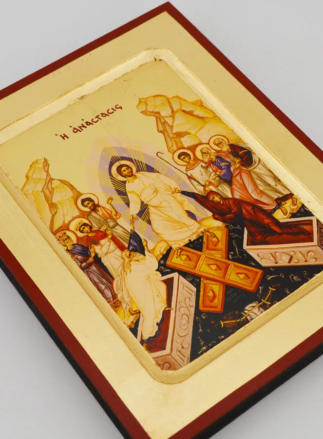 Byzantine Icon Resurrection of Christ - 17 cm (pic 3)