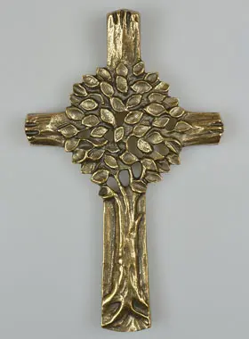 Handcrafted Bronze Cross - Tree of Jesse - 17 cm (pic 1)