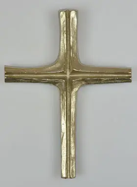 White Bronze Hand Carved Cross - 18 cm (pic 1)