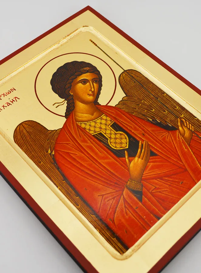 Greek Byzantine Icon Saint Michael the Archangel - 22 cm (pic 3)