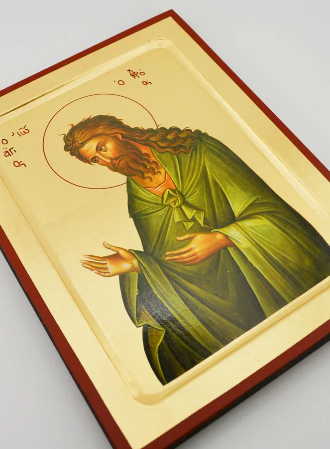 Byzantine Icon Saint John the Baptist - 22 cm (pic 3)