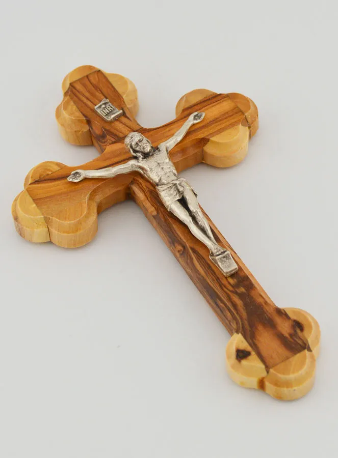 Orthodox Olive Wood Crucifix - 13 cm (pic 3)