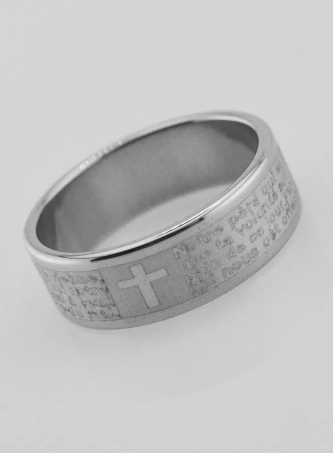 Our Father's Prayer Religious Ring - Size 63 (pic 3)