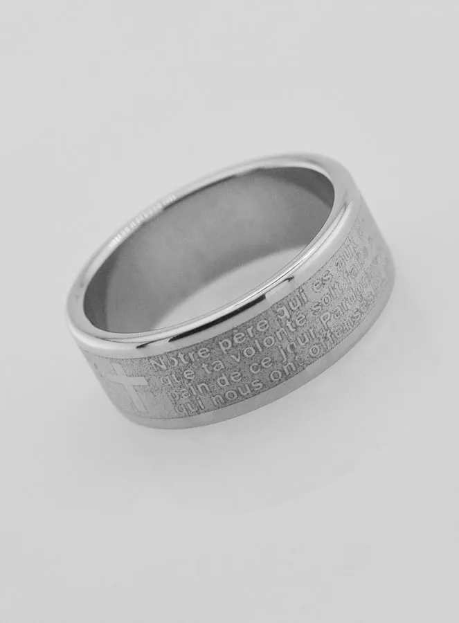 Our Father's Prayer Religious Ring - Size 56 (pic 4)
