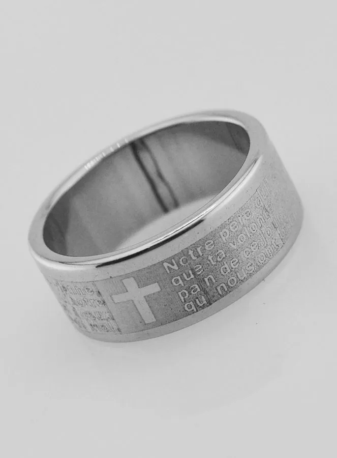 Our Father's Prayer Religious Ring - Size 54 (pic 3)