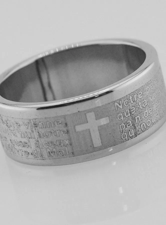 Our Father's Prayer Religious Ring - Size 54 (pic 4)