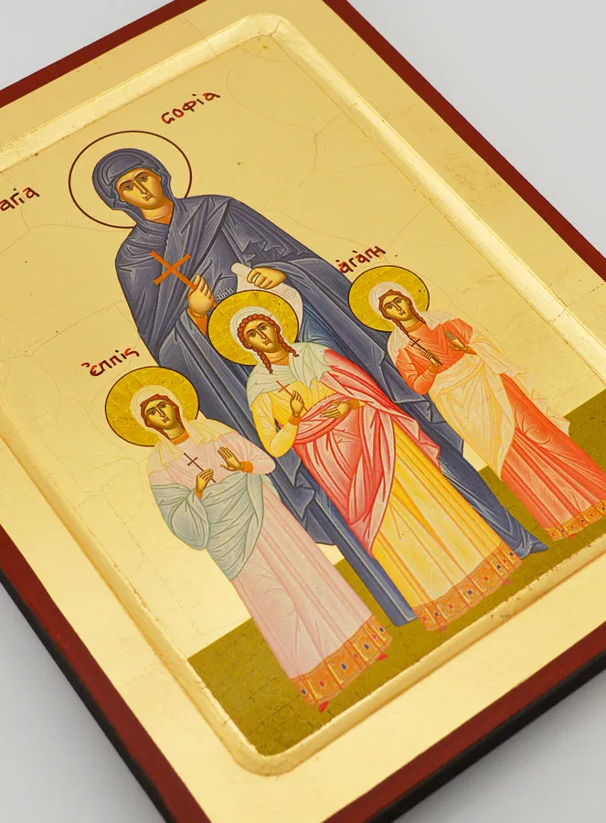 Byzantine Icon Saint Sophie - 22 cm (pic 3)