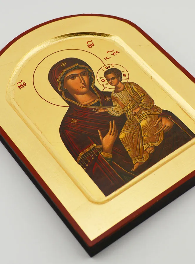 Icon Virgin Hodegetria Rounded - Gold Leaf - 17 cm (pic 3)
