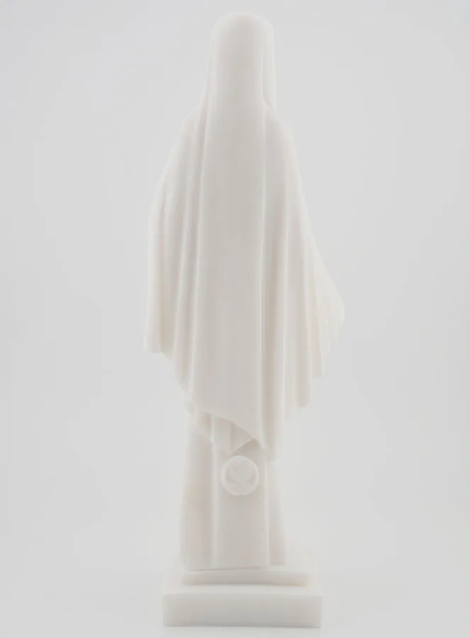 Sacred Heart of Virgin Mary Alabaster Statue - 25 cm (pic 4)