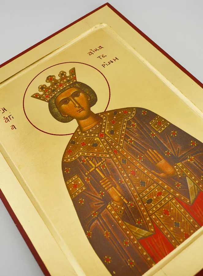 Byzantine Icon Saint Catherine of Alexandria - 30 cm (pic 3)