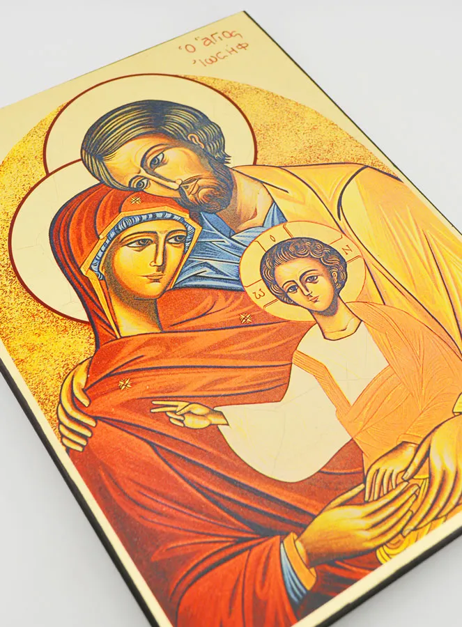 Greek Byzantine Icon Holy Family - 25 cm (pic 3)