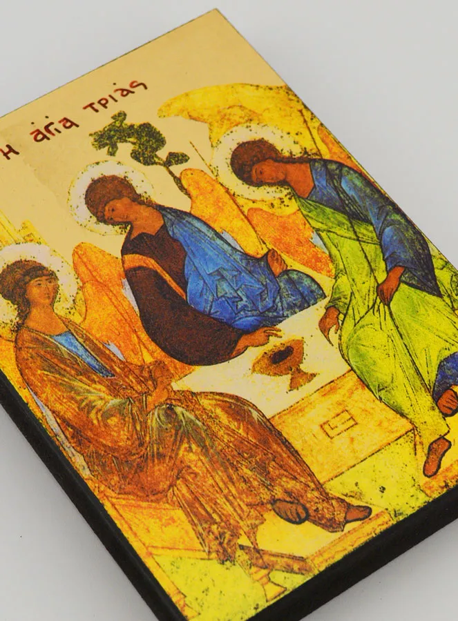 Byzantine Icon Holy Trinity of Rublev - 12 cm (pic 3)