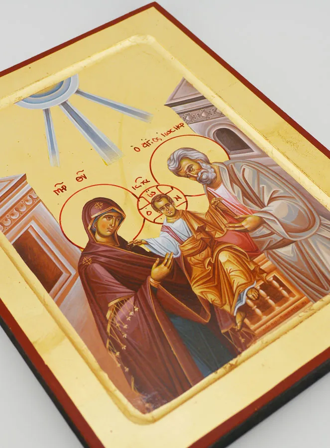 Byzantine Icon Holy Family of Nazareth - 22 cm (pic 3)