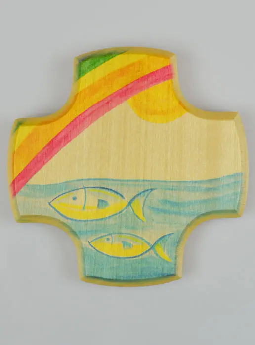 Child Maple Wood Cross - My Ichtus Fish Confirmation (pic 2)