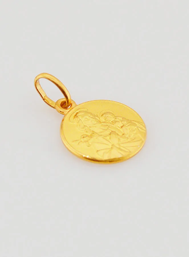 Saint Joseph Gold Plated Medal - 1,2 cm (pic 3)