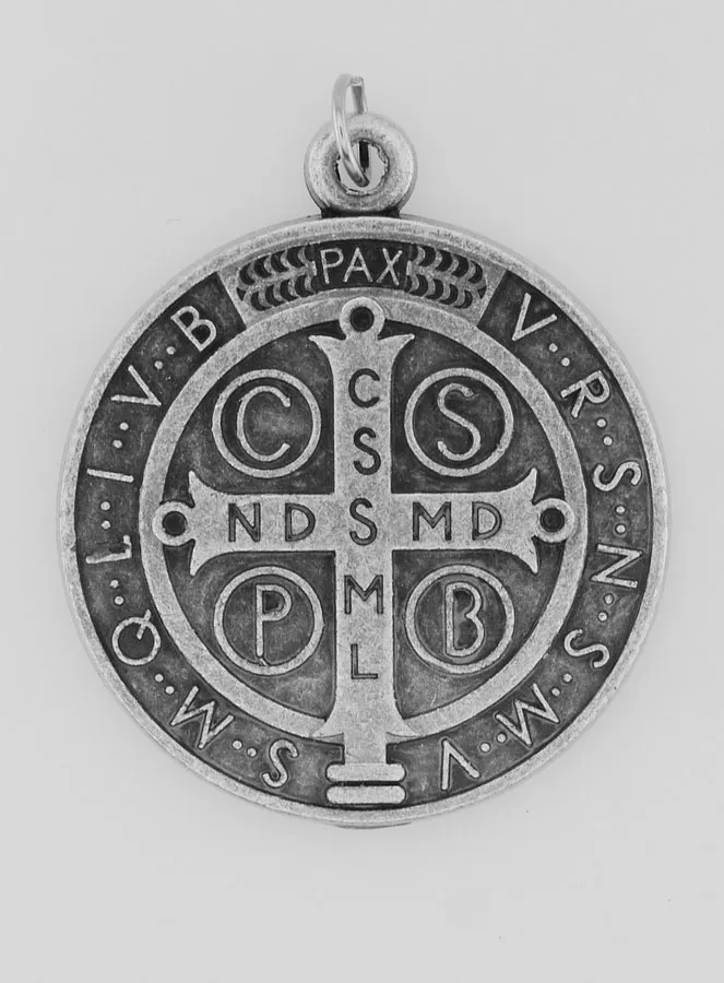 Saint Benedict Metal Medal - 3,6 cm (pic 4)