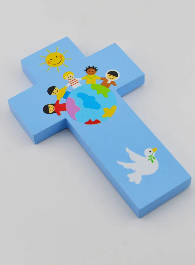 Children of the World Blue Wood Cros (pic 3)
