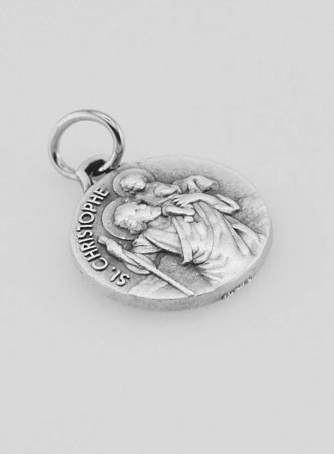Saint Christopher Silver Metal Medal - 1,5 cm (pic 3)