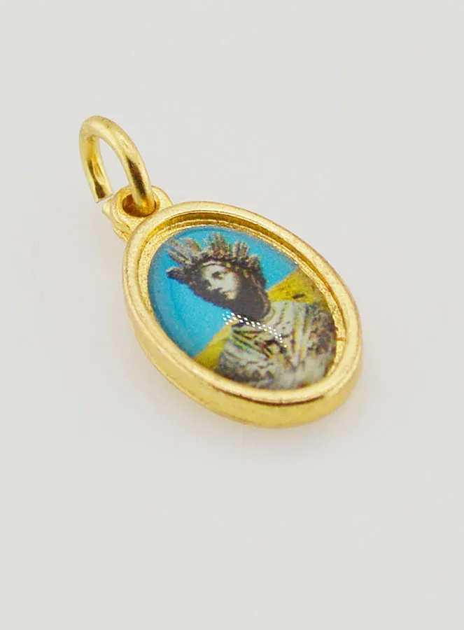 Our Lady of La Salette Golden Medal - 1,4 cm (pic 3)