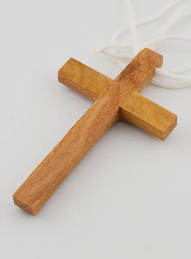 Communion Olive Wood Cross with Cord 9 cm (pic 4)