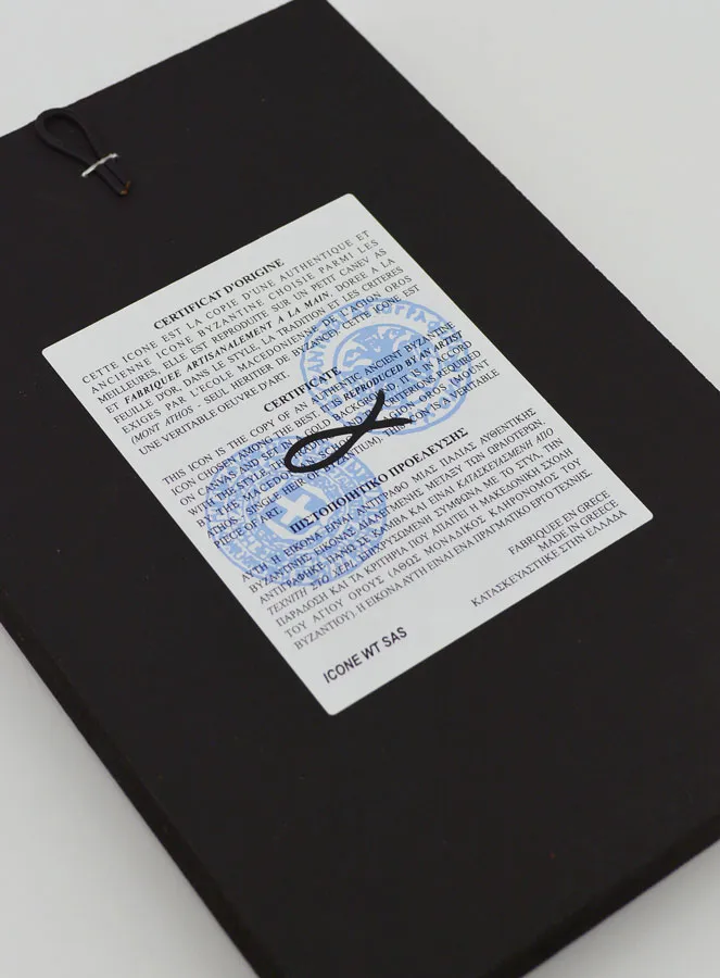 Byzantine Icon Grey St. Michael the Archangel - 20 cm (pic 4)