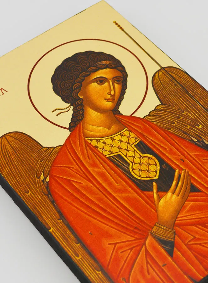 Byzantine Icon Red St. Michael the Archangel - 20 cm (pic 3)