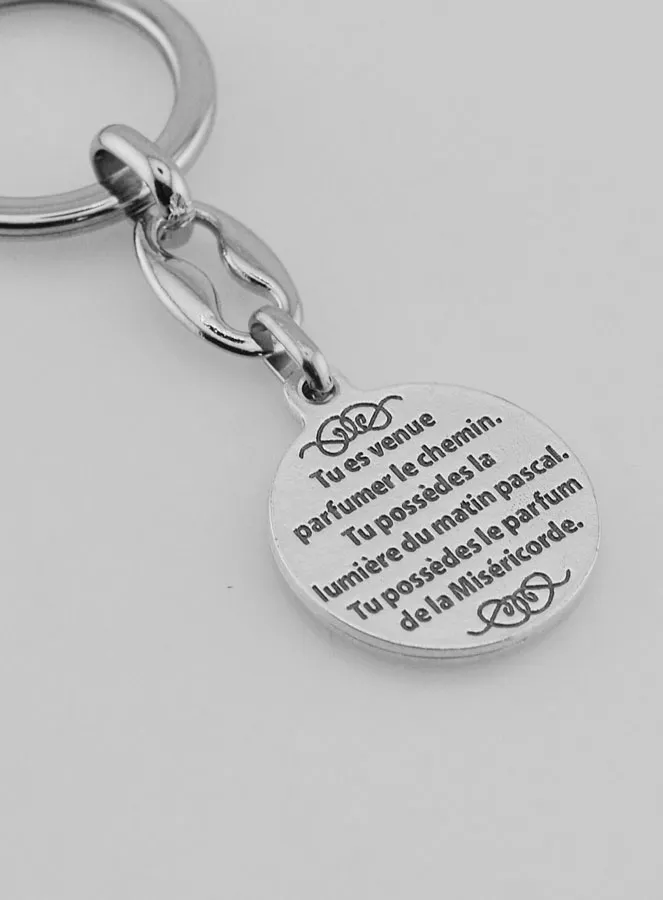 Holy Mary Magdalene Silvery Key Ring with Prayer (pic 4)