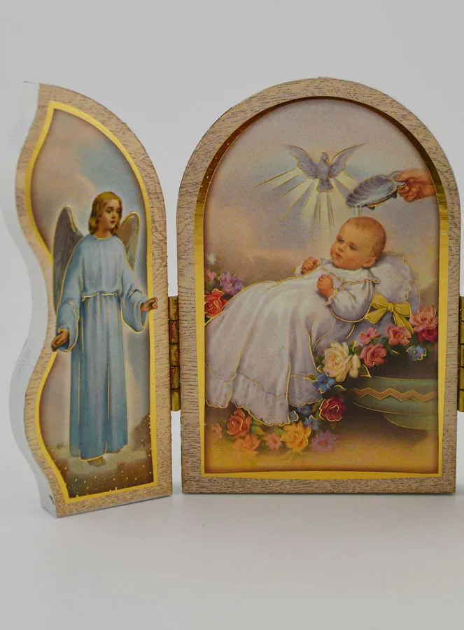 Triptych Icon Baptism Memory - 13 cm (pic 4)