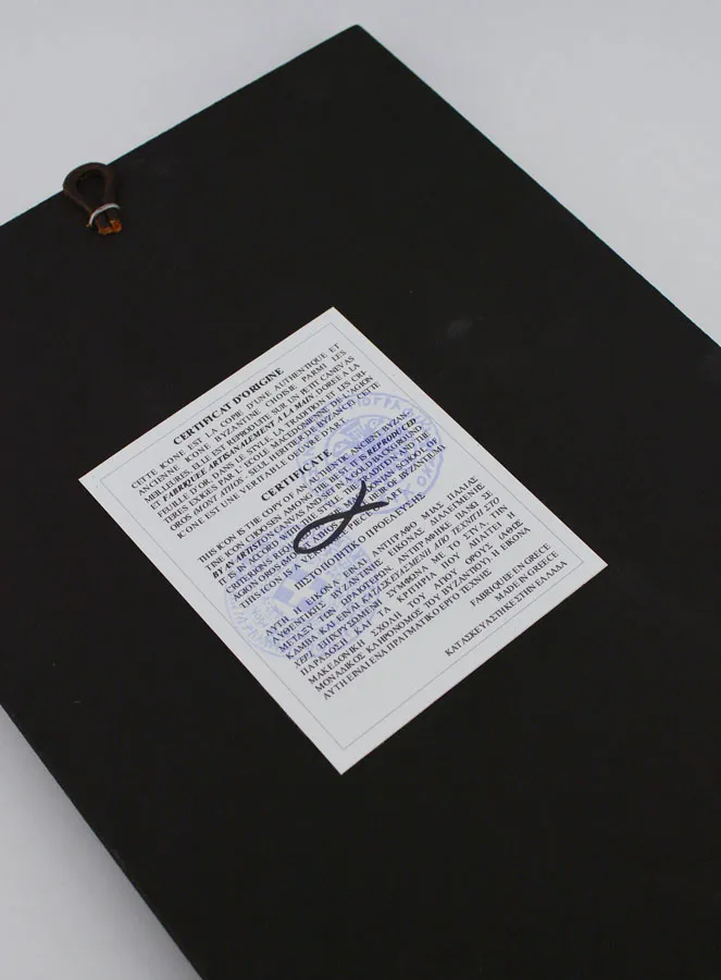 Byzantine Icon Grey Saint Michael the Archangel - 25 cm (pic 4)