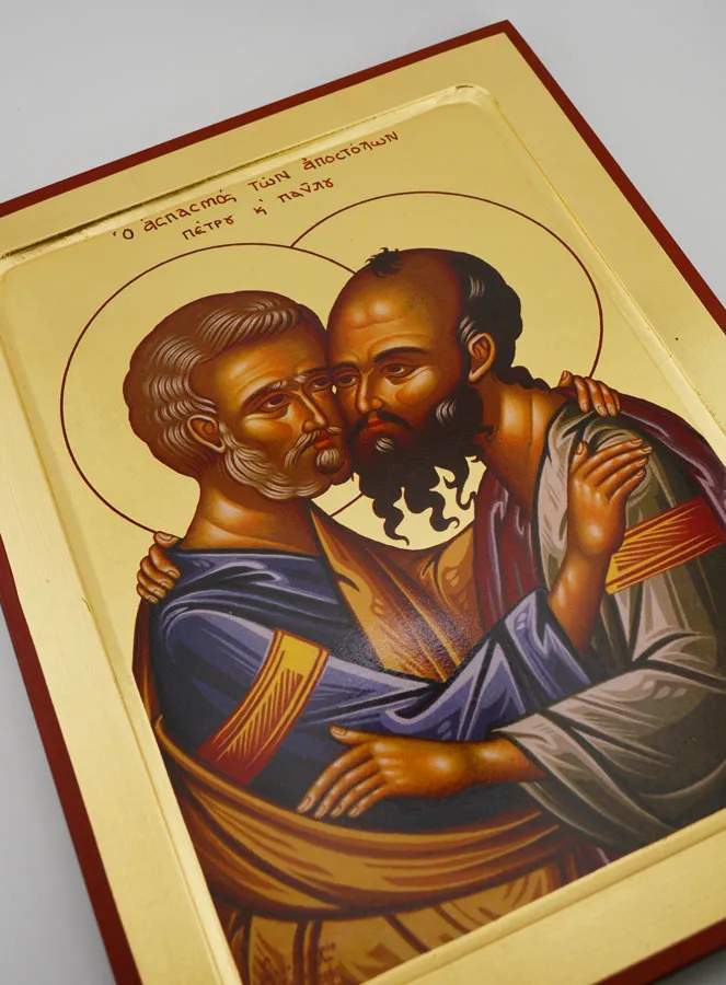 Byzantine Icon Saint Peter and Saint Paul - 28 cm (pic 3)