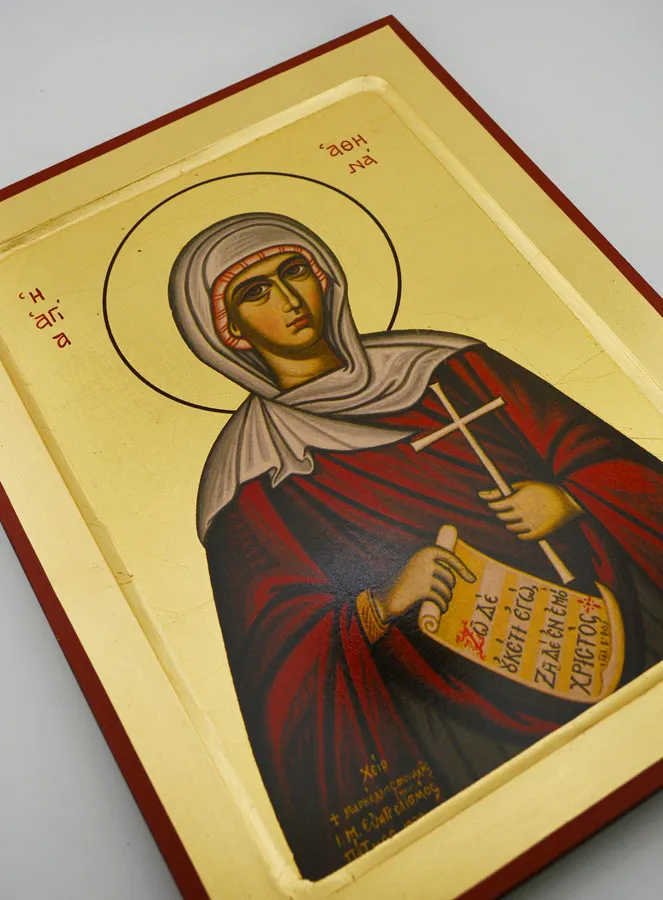 Byzantine Icon Saint Athena - 30 cm (pic 3)