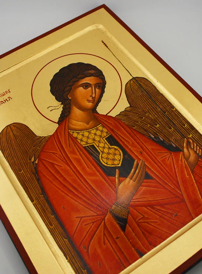 Byzantine Icon Saint Michael the Archangel in Red - 30 cm (pic 3)