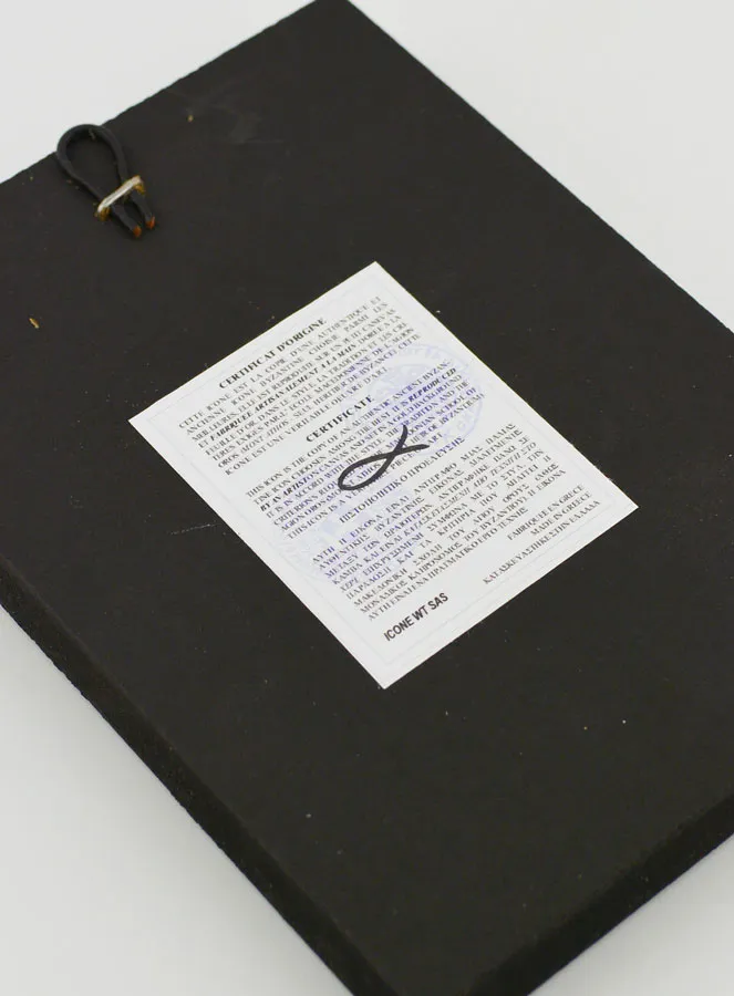 Byzantine Icon Saint Michael the Archangel Grey - 12 cm (pic 4)