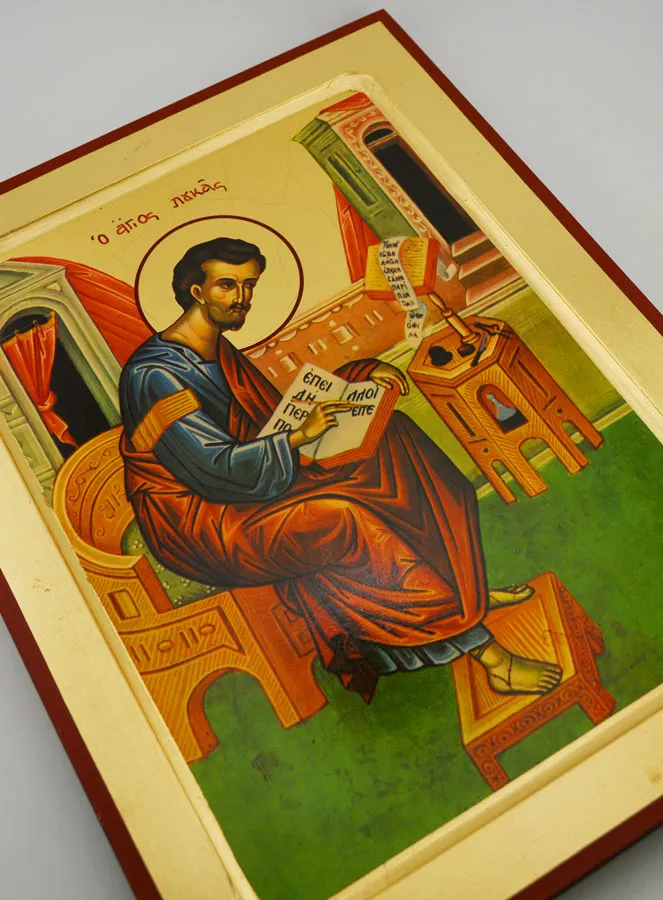 Byzantine Icon Saint Luke the Evangelist - 30 cm (pic 3)