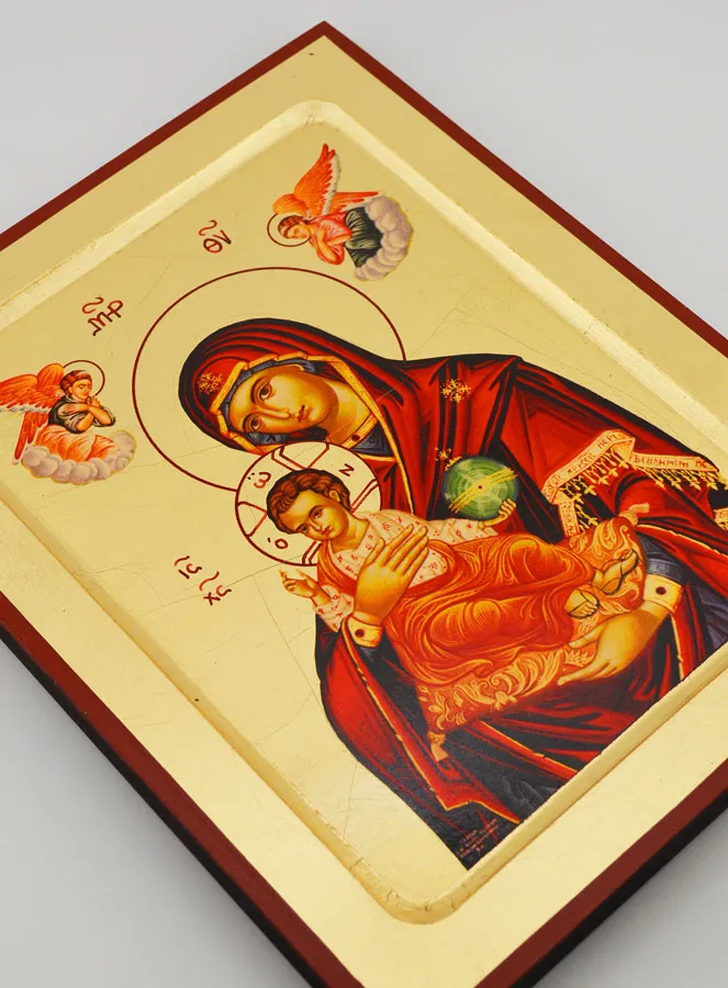 Byzantine Icon Our Lady of Miracles - 22 cm (pic 3)