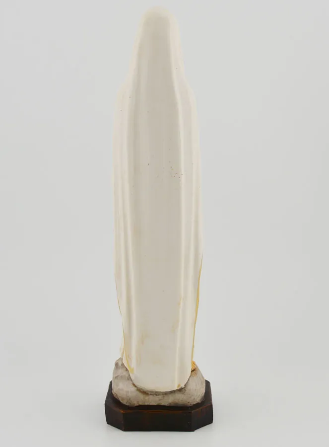 Our Lady of Lourdes Handpainted Polychromed Statue - 20 cm (pic 4)