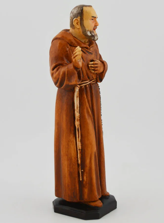 Holy Father Pio Handpainted Polychromed Statue - 15 cm (pic 4)