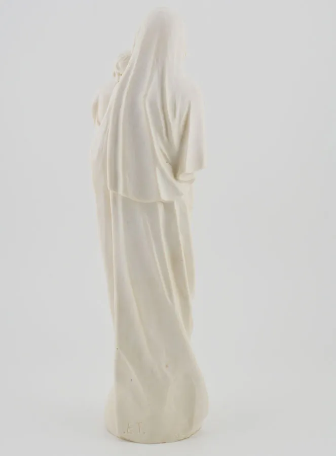 Our Lady of Comfort with Baby Jesus Statue - Ivory Look - 20 cm (pic 4)