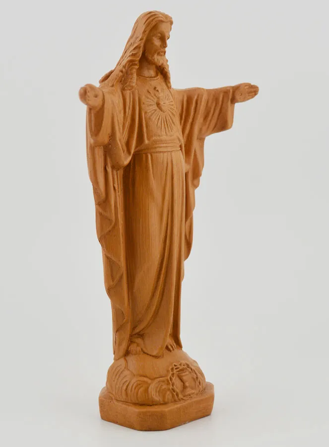 Sacred Heart of Montmartre Statue - Wood Tone - 15 cm (pic 3)