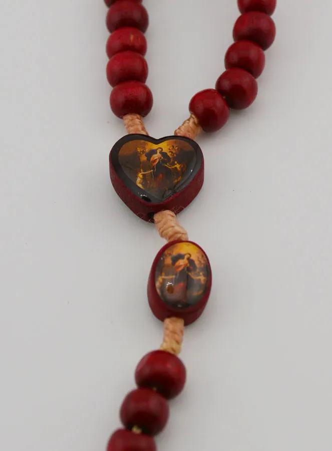 Wooden Chaplet Our Lady Untier of Knots Rosary (pic 4)