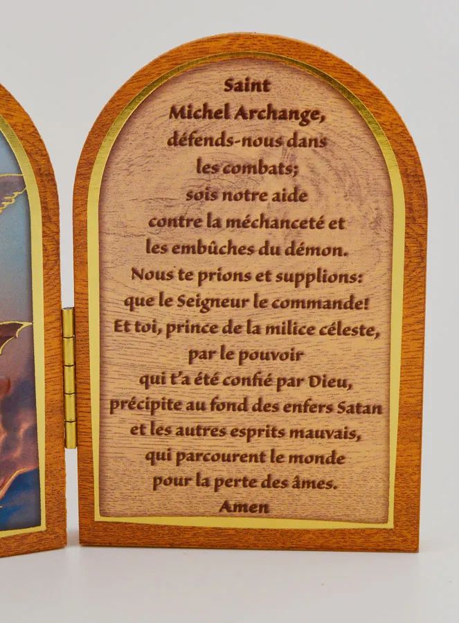 Diptych Icon Saint Michael Archangel + Prayer (pic 3)