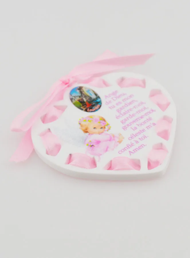 Icon Pink Guardian Angel - Girl Christening Gift - 7 cm (pic 3)