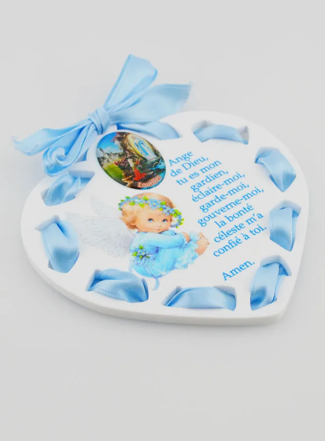 Icon Blue Guardian Angel - Boy Christening Gift - 11 cm (pic 3)